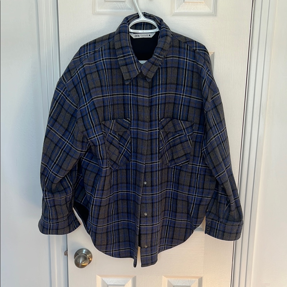 Plaid Button-Up Shirt